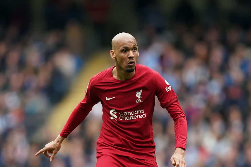 Liverpool midfielder Fabinho has been left out of the squad travelling to Germany after the club received an offer for the Brazilian (Mike Egerton/PA)