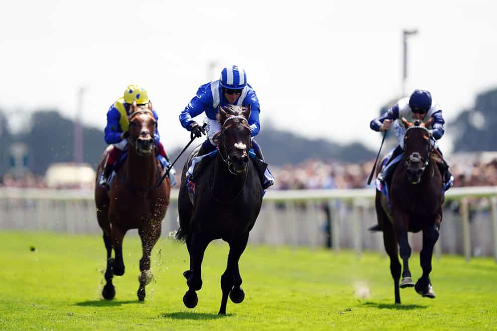 Alflaila and Jim Crowley on their way to winning the Strensall Stakes at York last season (Mike Egerton/PA)