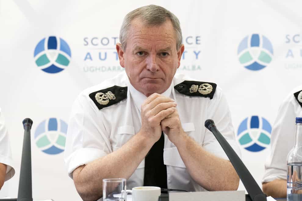 Sir Iain Livingstone is stepping down after six years as chief constable (Jane Barlow/PA)