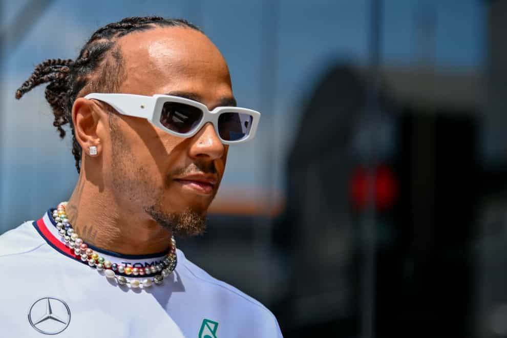 Lewis Hamilton in the Hungaroring paddock on Thursday (Denes Erdos/PA)
