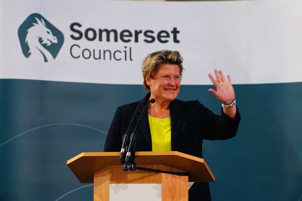 <p>Sarah Dyke speaks after winning the Somerton and Frome by-election (Ben Birchall/PA Wire)</p>