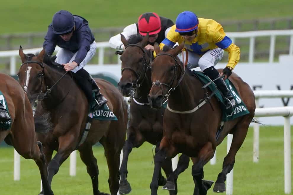 Stay Alert (right) was impeded when finishing runner-up in the Pretty Polly (Brian Lawless/PA)