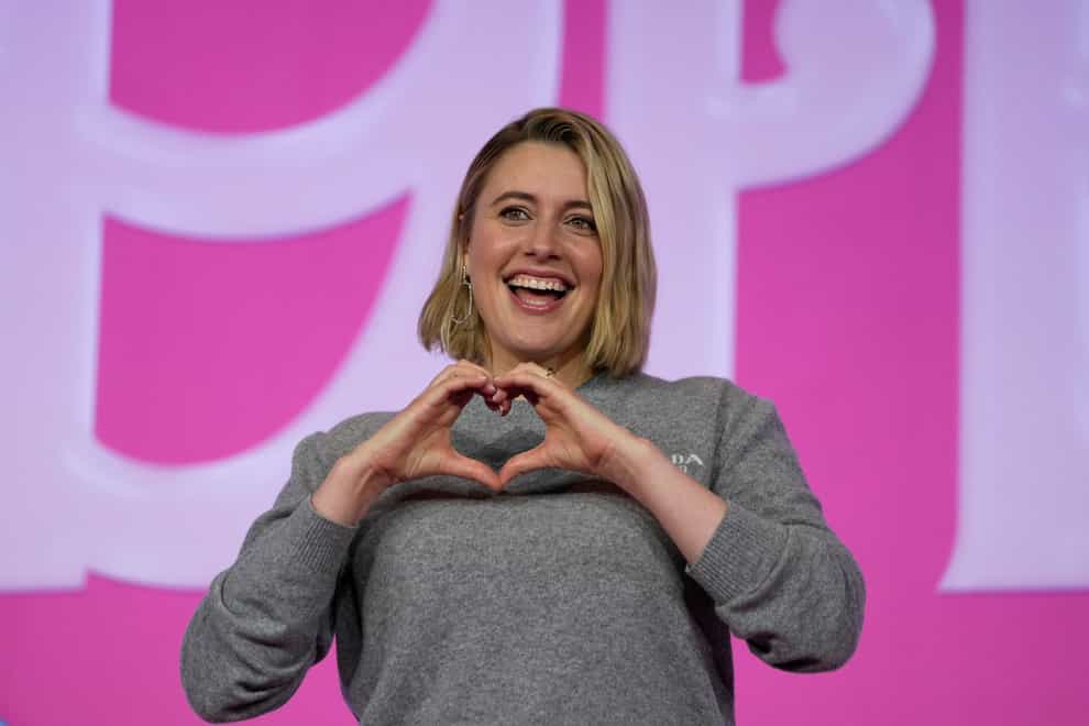 Director Greta Gerwig poses for the media prior to a news conference for the film Barbie in Seoul, South Korea (Lee Jin-man/AP)