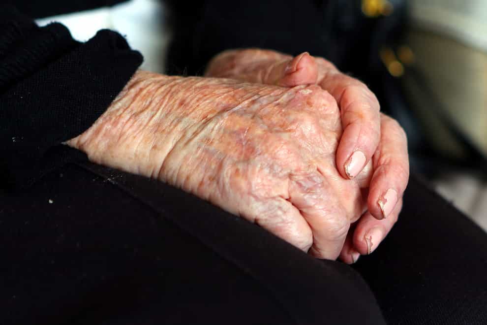 The hands of an elderly woman (Peter Byrne/PA)