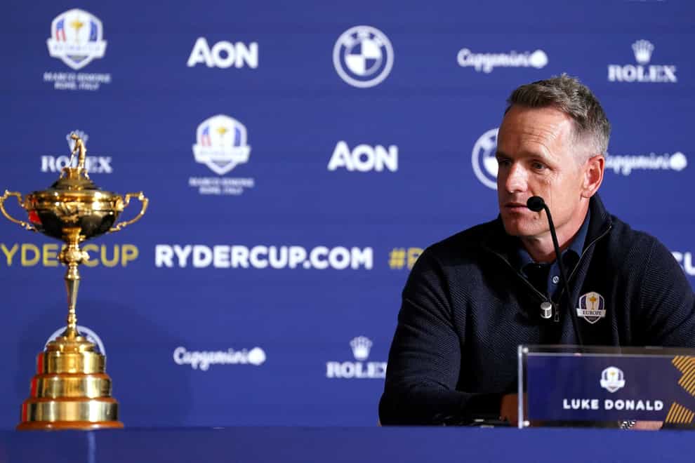 European Ryder Cup captain Luke Donald has been keeping a close eye on the race for qualification (Adam Davy/PA)