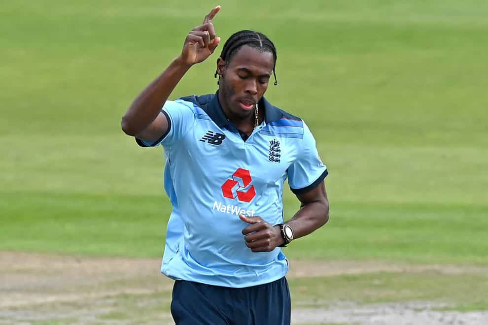 Jofra Archer is making progress towards being fit for this year’s World Cup (Shaun Botterill/PA)