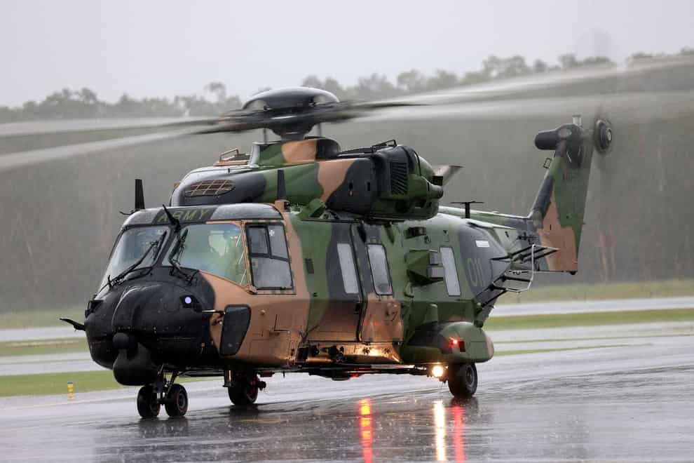 Image of an Australian Army MRH-90 Taipan helicopter (Bradley Richardson/ADF via AP)