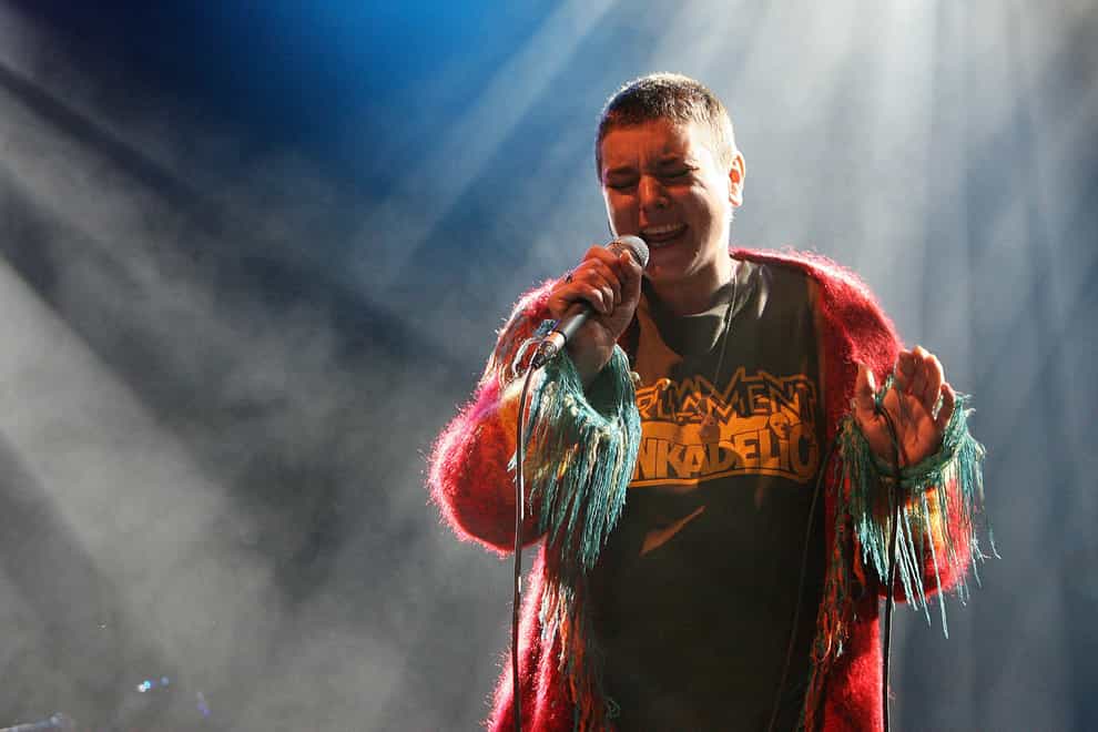 Sinead O’Connor sent Bob Geldof text messages ‘laden with desperation, despair and sorrow’ before her death, the Boomtown Rats frontman told a festival crowd in Ireland(Niall Carson/PA)
