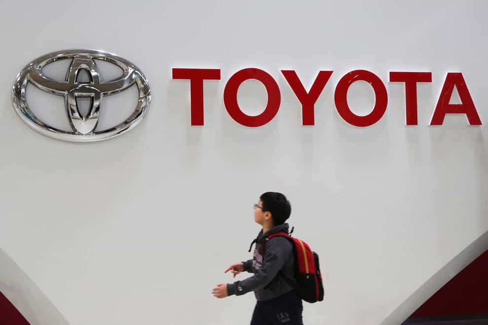 Toyota’s profit for the first fiscal quarter jumped to 1.3 trillion yen (Koji Sasahara/AP)