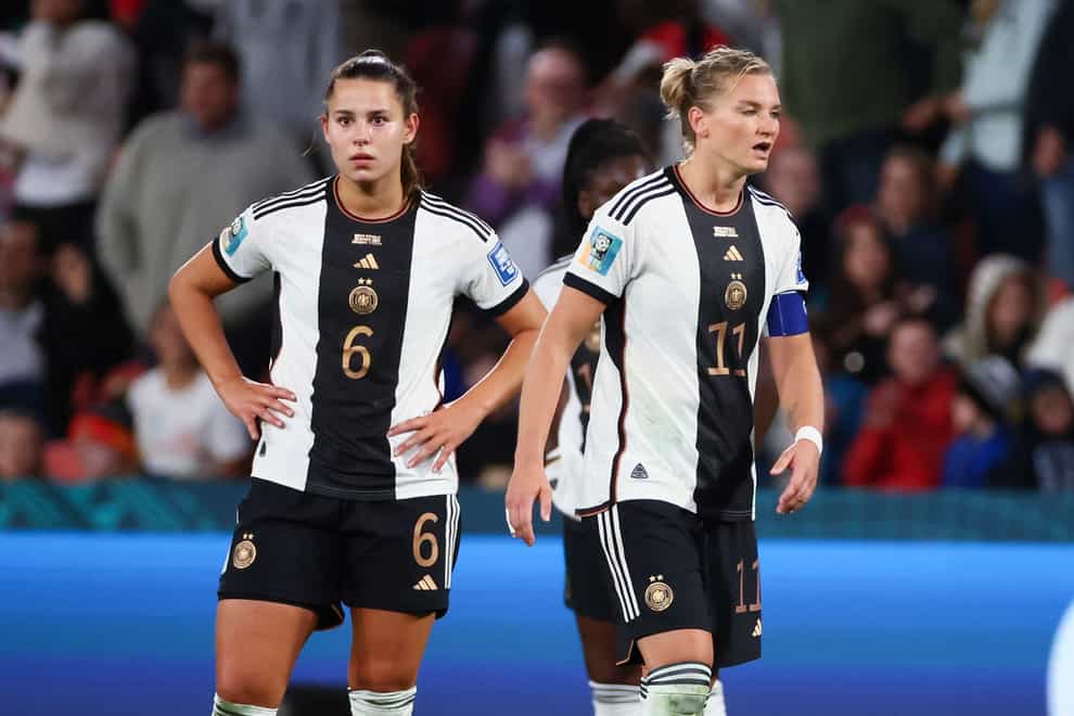 Germany are out of the Women’s World Cup (Tertius Pickard/AP)