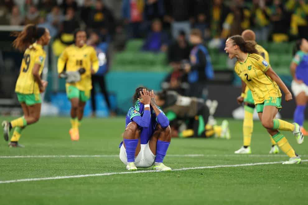 Jamaica advanced to the last 16 of a World Cup for the first time while Brazil were eliminated (Victoria Adkins/AP)