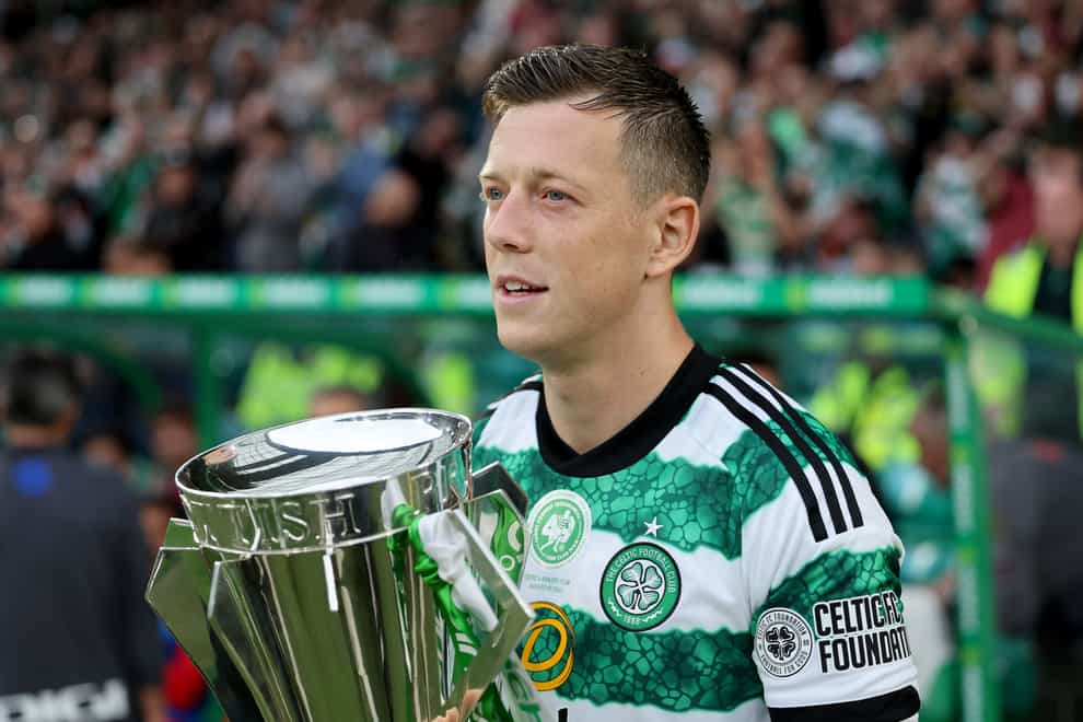 Callum McGregor aims to hold on to the Premiership trophy (Robert Perry/PA)