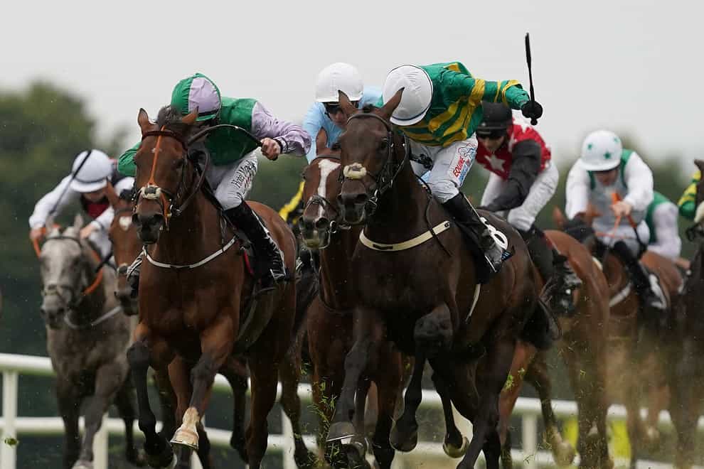Brazil ridden by Niall McCullagh (right) coming home to win the Guinness Handicap during day five of the Galway Races Summer Festival at Galway Racecourse. Picture date: Friday August 4, 2023.