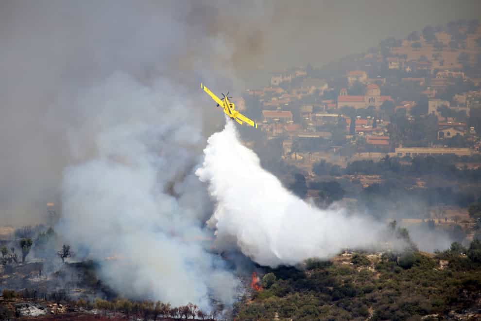 The blaze has taken hold near Limassol, southwestern Cyprus (AP)