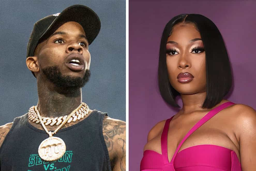 Rapper Tory Lanez is awaiting sentencing for the shooting of rapper Megan Thee Stallion (Amy Harris/Richard Shotwell/Invision/AP)
