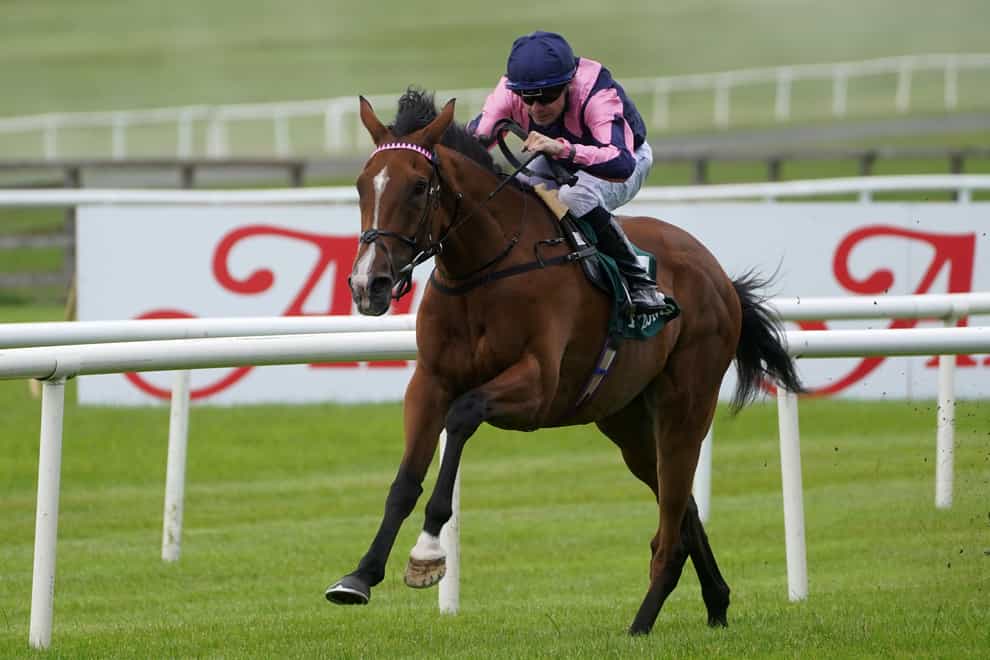 Via Sistina winning the Pretty Polly Stakes at the Curragh (Brian Lawless/PA)