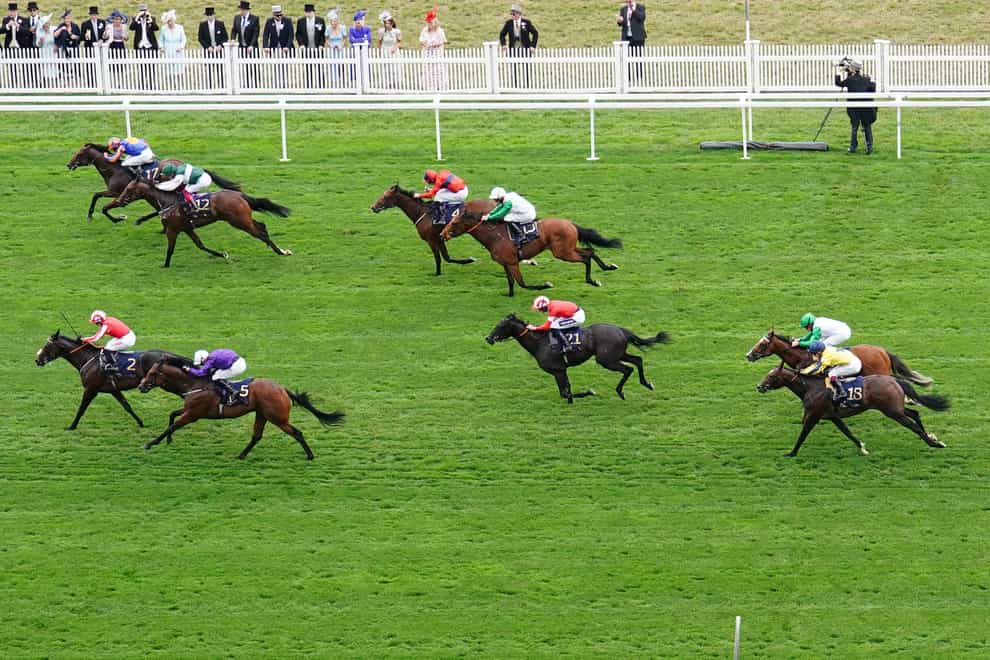 Watch My Tracer (fourth from right) in the Coventry Stakes at Royal Ascot (David Davies/PA)