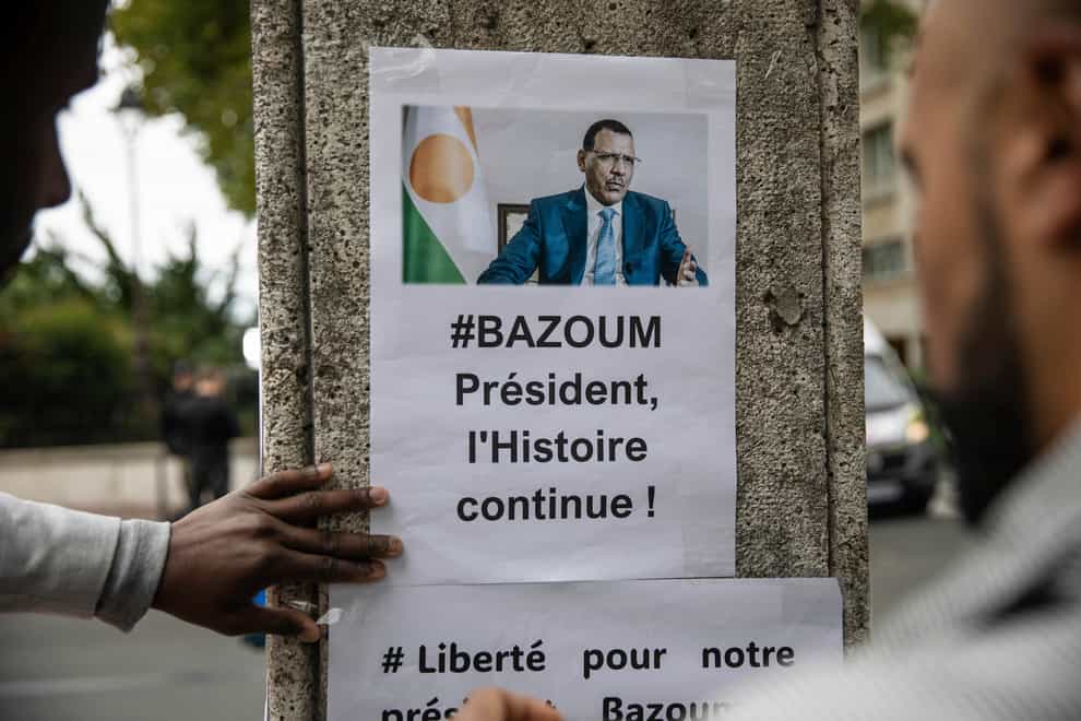 Niger’s ousted president Mohamed Bazoum is under house arrest (AP Photo/Sophie Garcia)
