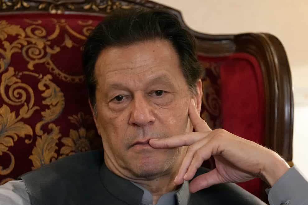 Pakistan’s former prime minister Imran Khan is in custody (AP Photo/K.M. Chaudary, File)