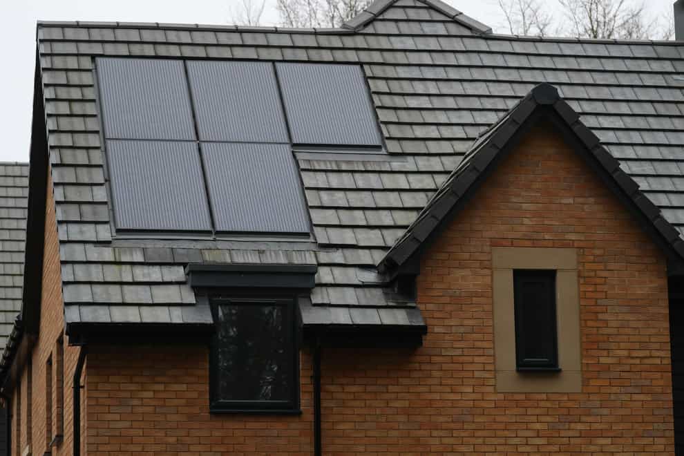 Older people are more likely than younger people to have made changes to their homes, such as adding solar panels (Andrew Matthews/PA)