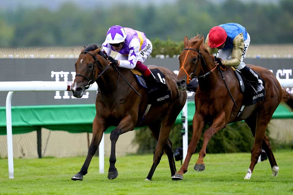 Kinross (left) edged out Isaac Shelby in the Lennox Stakes at Goodwood (Andrew Matthews/PA)