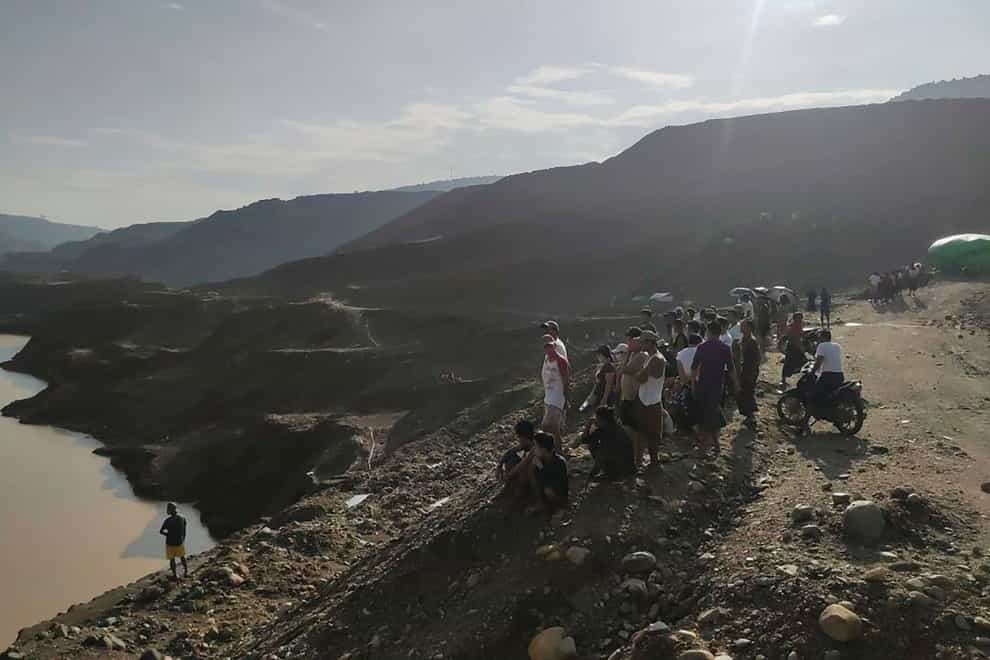 A landslide at a jade mine in Myanmar left scores of people missing (AP)