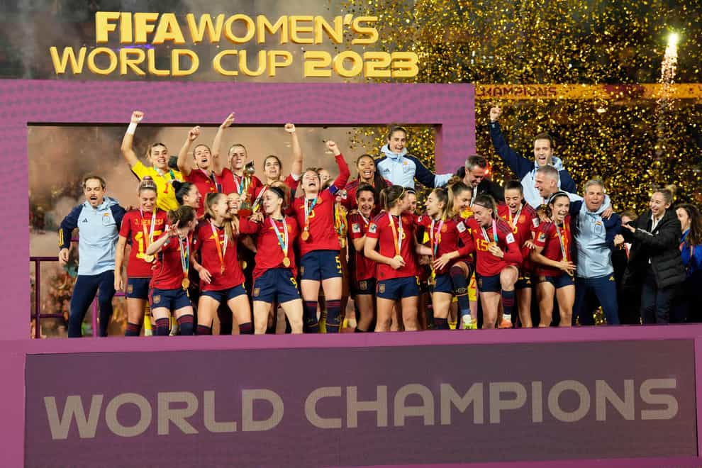 Spain were crowned World Cup winners with a 1-0 win over England (Rick Rycroft/AP)