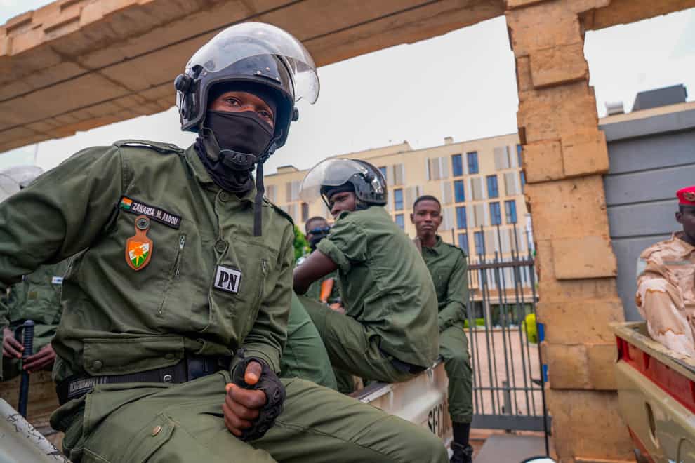 The African Union has suspended Niger from all of its institutions and activities “until the effective restoration of constitutional order” following last month’s coup (Sam Mednick/AP)