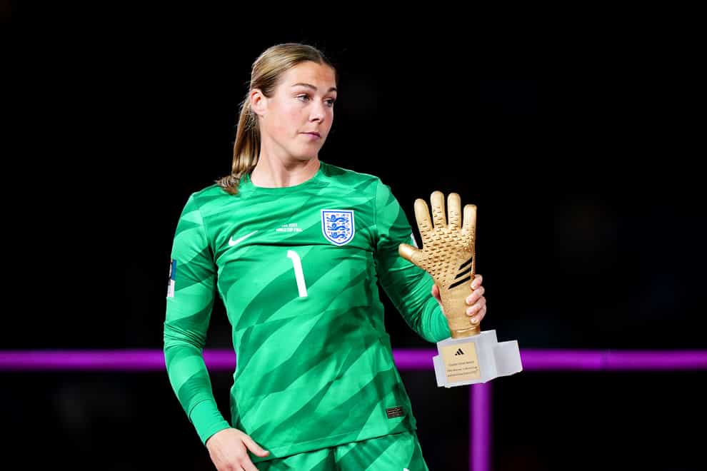 England’s Mary Earps won Golden Glove award after being selected as the best goalkeeper at the World Cup (Zac Goodwin/PA)