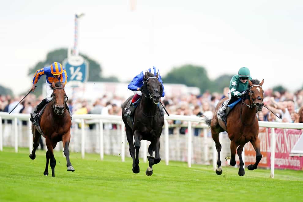 Paddington (left) had to settle for third in the Juddmonte International (Mike Egerton/PA)