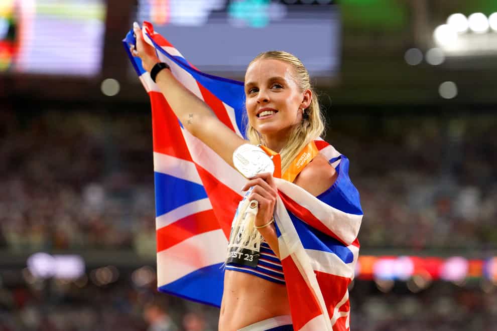 Keely Hodgkinson, pictured, took the silver medal behind Mary Moraa (Martin Rickett/PA)