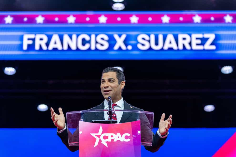 Miami Mayor Francis Suarez has dropped out of the Republican race to the White House (Alex Brandon/AP/PA)