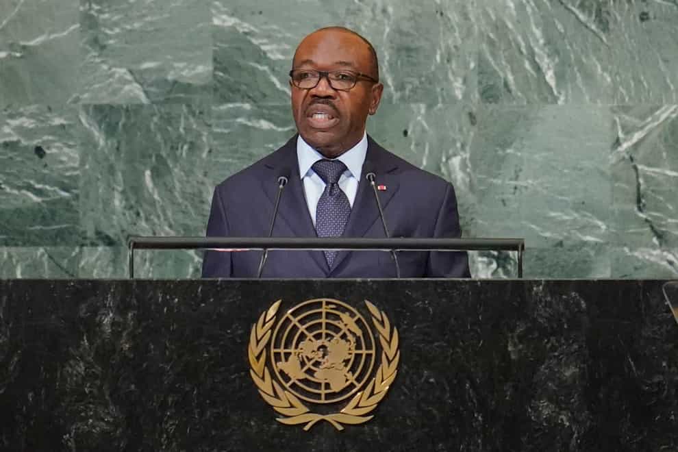 President of Gabon Ali Bongo Ondimba was seeking to extend his family’s 55-year political dynasty (AP)