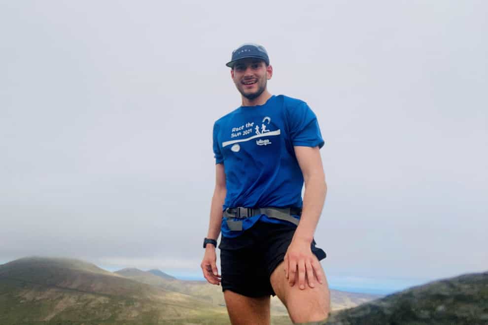 Jack Freeman is running the 100 mile perimeter coastline of the Isle of Man in 24 hours to raise money for charity (Jack Freeman/PA)