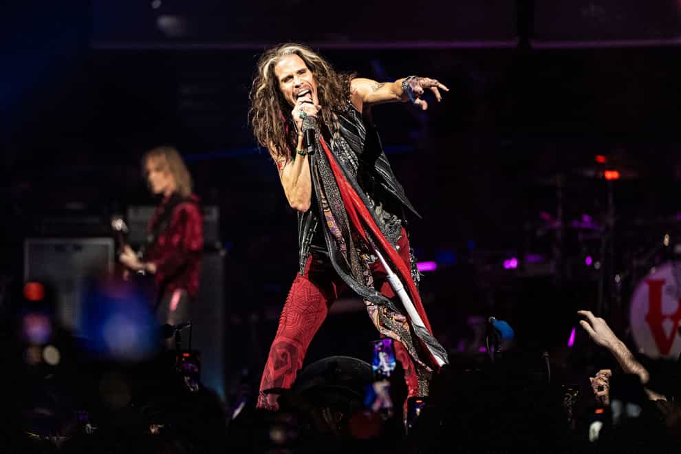 Steven Tyler performs at the Wells Fargo Centre in Philadelphia on Saturday (Amy Harris/Invision/AP)