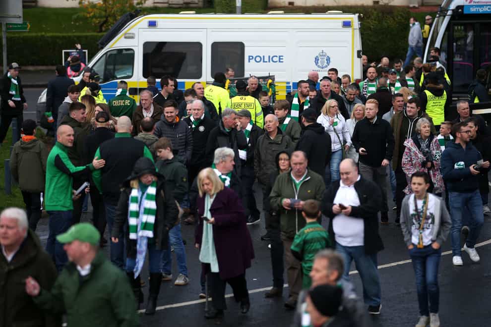 Fans face new restrictions on their travel to games in Scotland (Jane Barlow/PA)