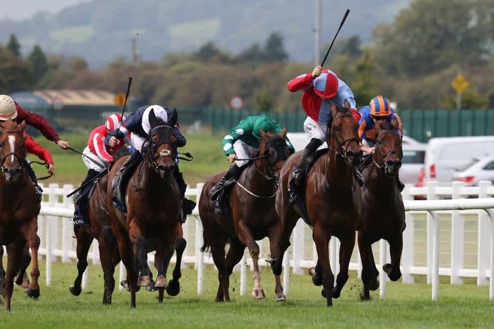 Moss Tucker ridden by W J Lee (second right) wins The Al Basti Equiworld, Dubai Flying Five Stakes at Curragh Racecourse, County Kildare. Picture date: Sunday September 10, 2023.