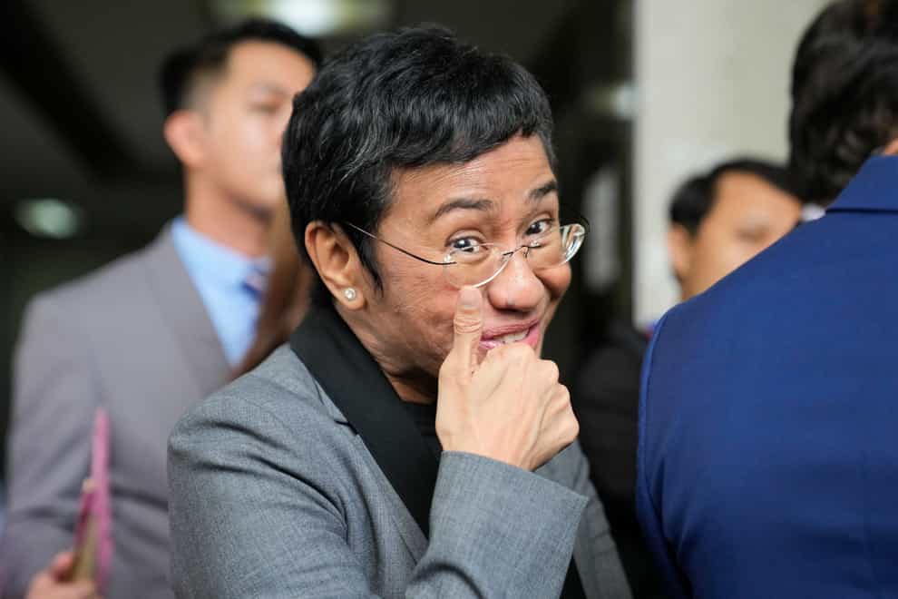 Filipino journalist Maria Ressa was cleared by the court (Aaron Favila/AP)