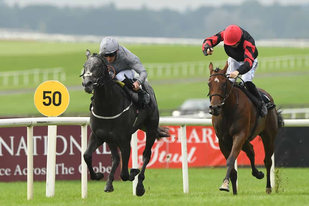 Fallen Angel (left) winning the Moyglare Stud Stakes at the Curragh (Damien Eagers/PA)