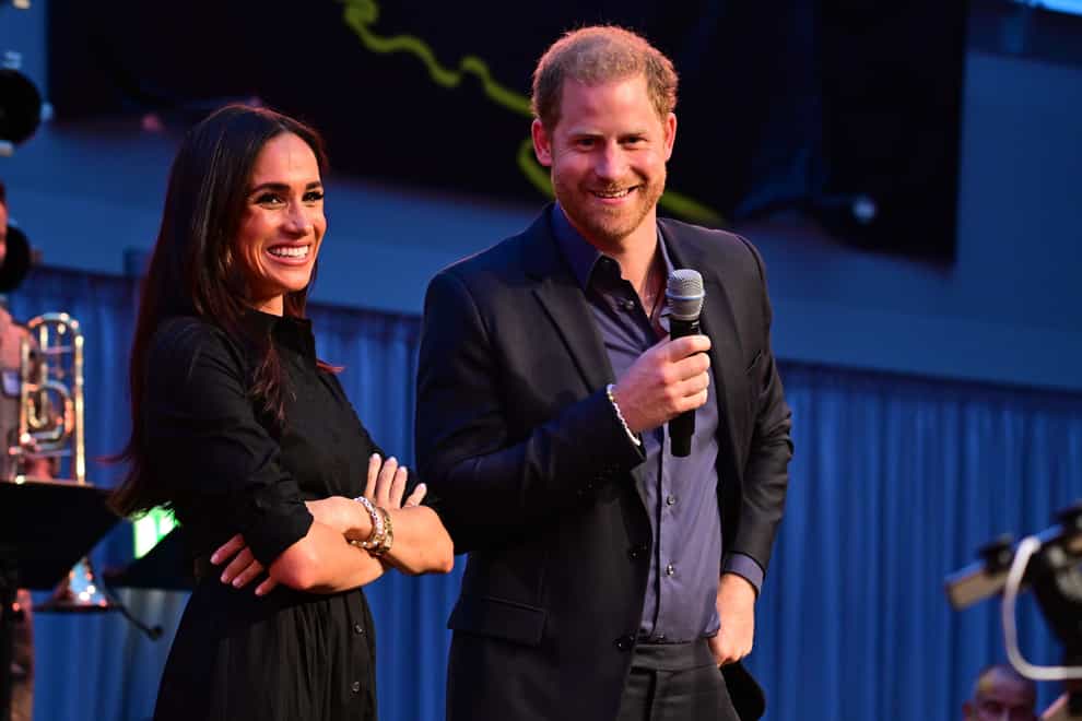 The Duke and Duchess of Sussex at the Invictus Games in Dusseldorf, Germany (Bruce Adams/Daily Mail/PA)