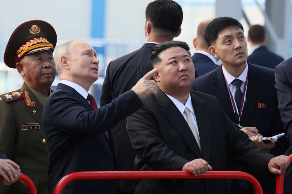 Vladimir Putin and Kim Jong Un met at the Vostochny cosmodrome (Mikhail Metzel, Sputnik, Kremlin Pool Photo via AP)