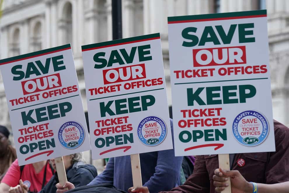 The consultation into proposals for a widespread closure of railway station ticket offices in England was ‘a sham’, according to a union boss (Lucy North/PA)