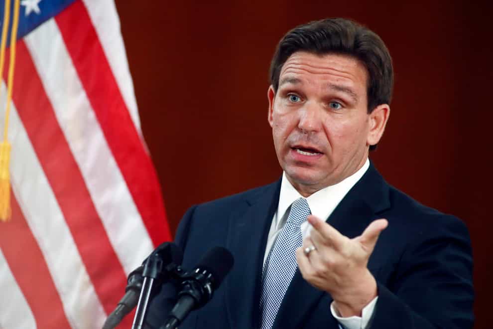 Florida governor Ron DeSantis trails former president Donald Trump in the Republican presidential race (Phil Sears/AP)