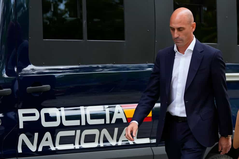 Luis Rubiales resigned from his post on Sunday (AP Photo/Manu Fernandez)