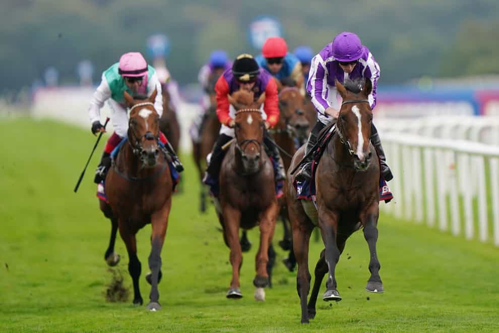 Continuous ridden by Ryan Moore wins the Betfred St Leger Stakes during the Betfred St Leger Festival at Doncaster Racecourse. Picture date: Saturday September 16, 2023.