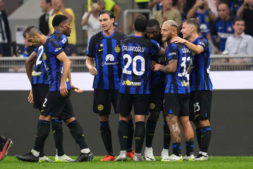 Inter Milan earned victory in the Milan derby (Antonio Calanni/AP)