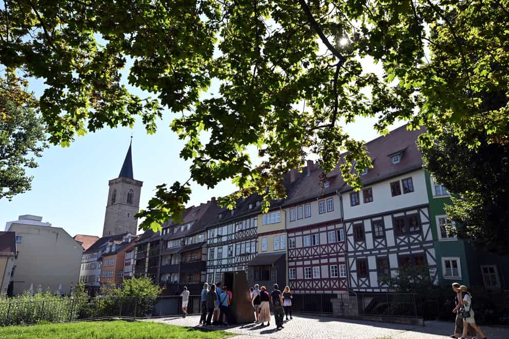 A UN committee has named a group of medieval Jewish sites in the eastern German city of Erfurt as a World Heritage Site (Martin Schutt/dpa/AP)