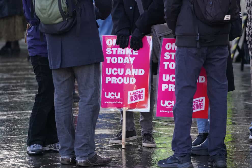 University staff are taking strike action (Andrew Milligan/PA)