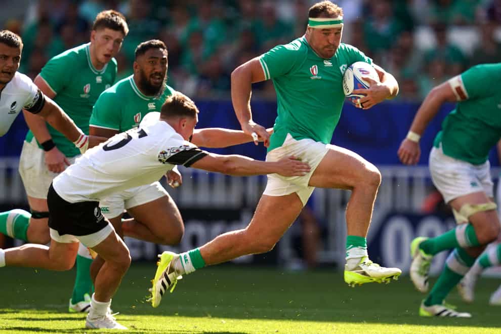 Rob Herring has scored tries in each of Ireland’s World Cup matches in France (David Davies/PA)