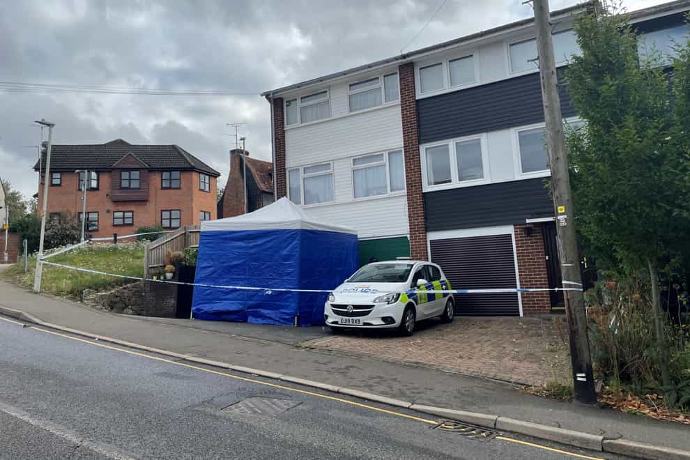 A police tent erected outside a property in Pump Hill, Chelmsford (Sam Russell/PA)